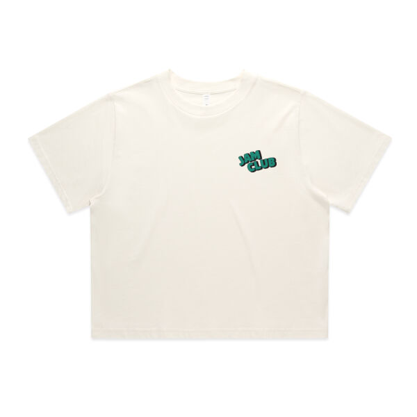 Berry Boogie | Women's Cropped Tee | Ecru Thumbnail